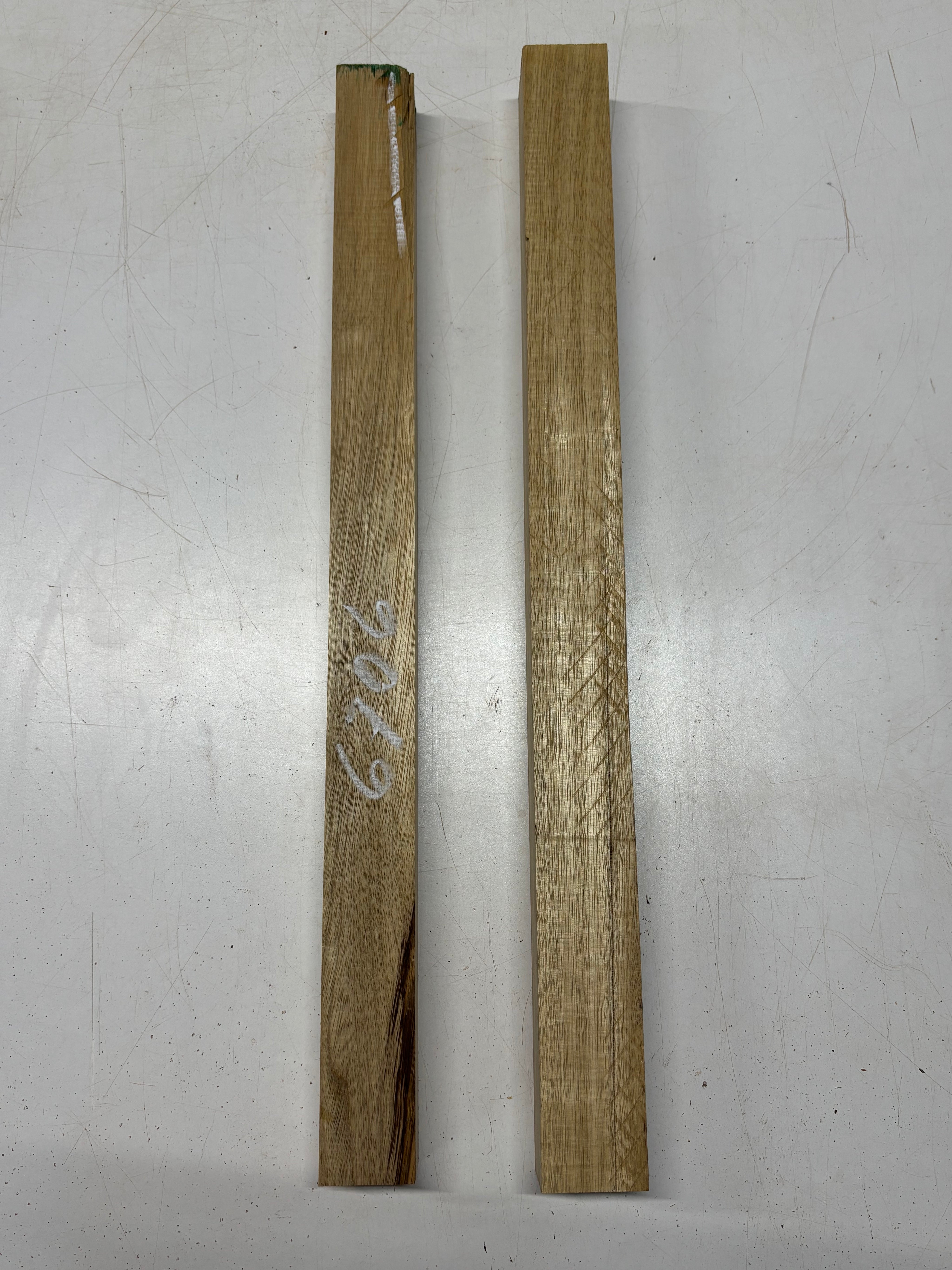 2 Pack, White Limba Turning Wood Blank 25"x1-7/8"x1-3/4" ,  25"x1-7/8"x2"#6706 - Exotic Wood Zone