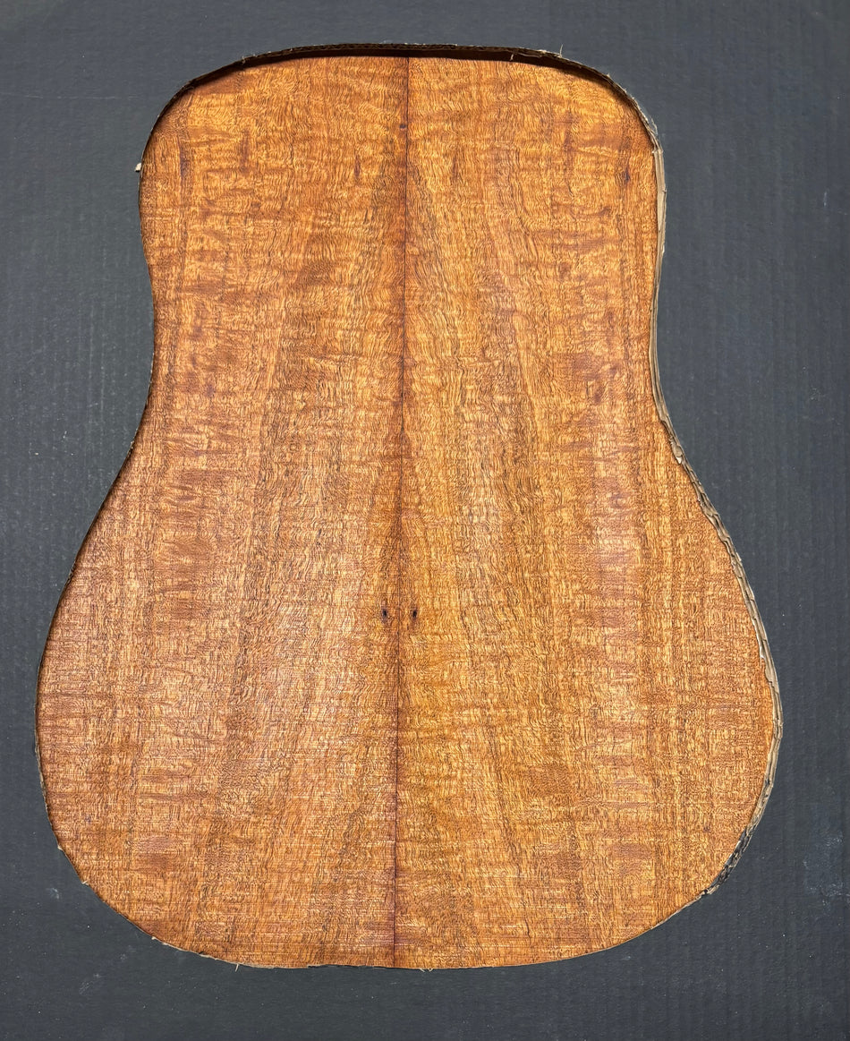 Figured Waterfall Flame Honduran Mahogany Dreadnought Guitar Back Set #506