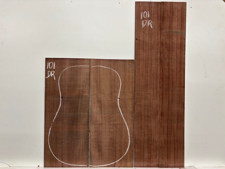 Purpleheart Dreadnought Guitar Back & Side Set #101