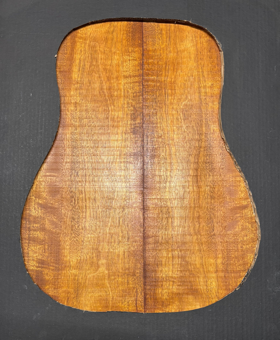 Figured Waterfall Flame Honduran Mahogany Dreadnought Guitar Back Set #507