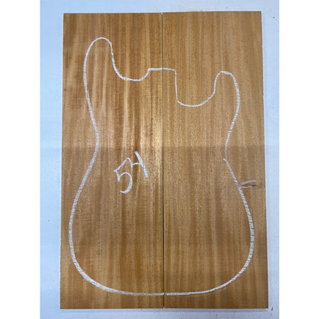 Fijian Honduran Mahogany Bookmatched Guitar Drop Tops 21" x 7-1/4" x 1/4" #54 - Exotic Wood Zone - Buy online Across USA 