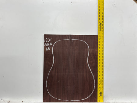East Indian Rosewood Dreadnought AAAA Grade Guitar Back & Side Set #1051 - Exotic Wood Zone