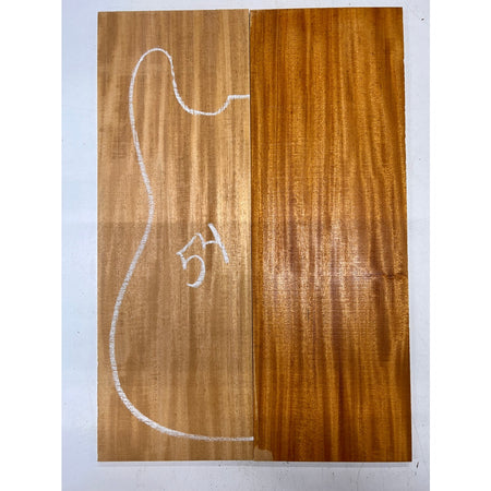 Fijian Honduran Mahogany Bookmatched Guitar Drop Tops 21" x 7-1/4" x 1/4" #54 - Exotic Wood Zone - Buy online Across USA 