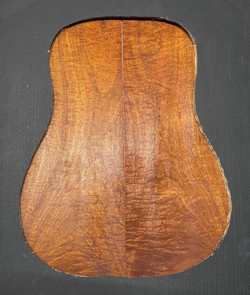 Figured Waterfall Flame Honduran Mahogany Dreadnought Guitar Back Set #508