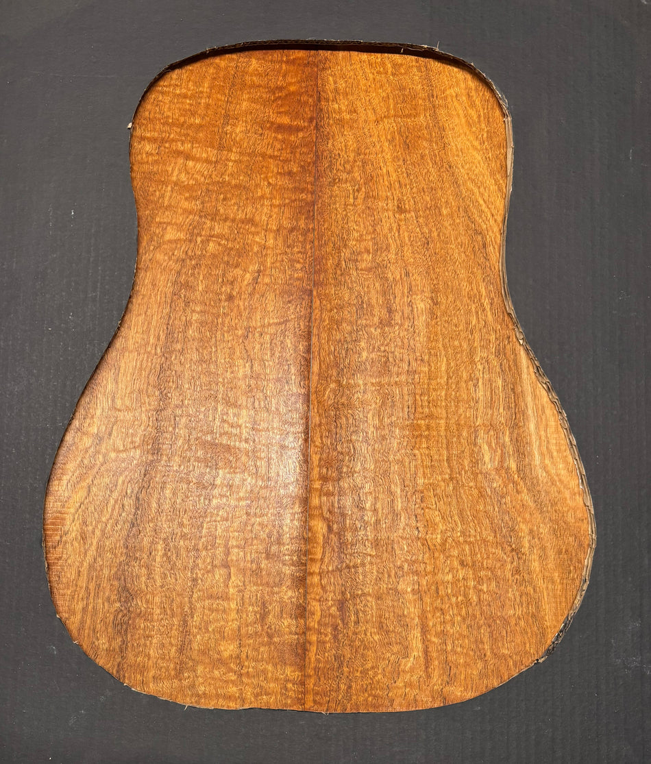 Figured Waterfall Flame Honduran Mahogany Dreadnought Guitar Back Set #509