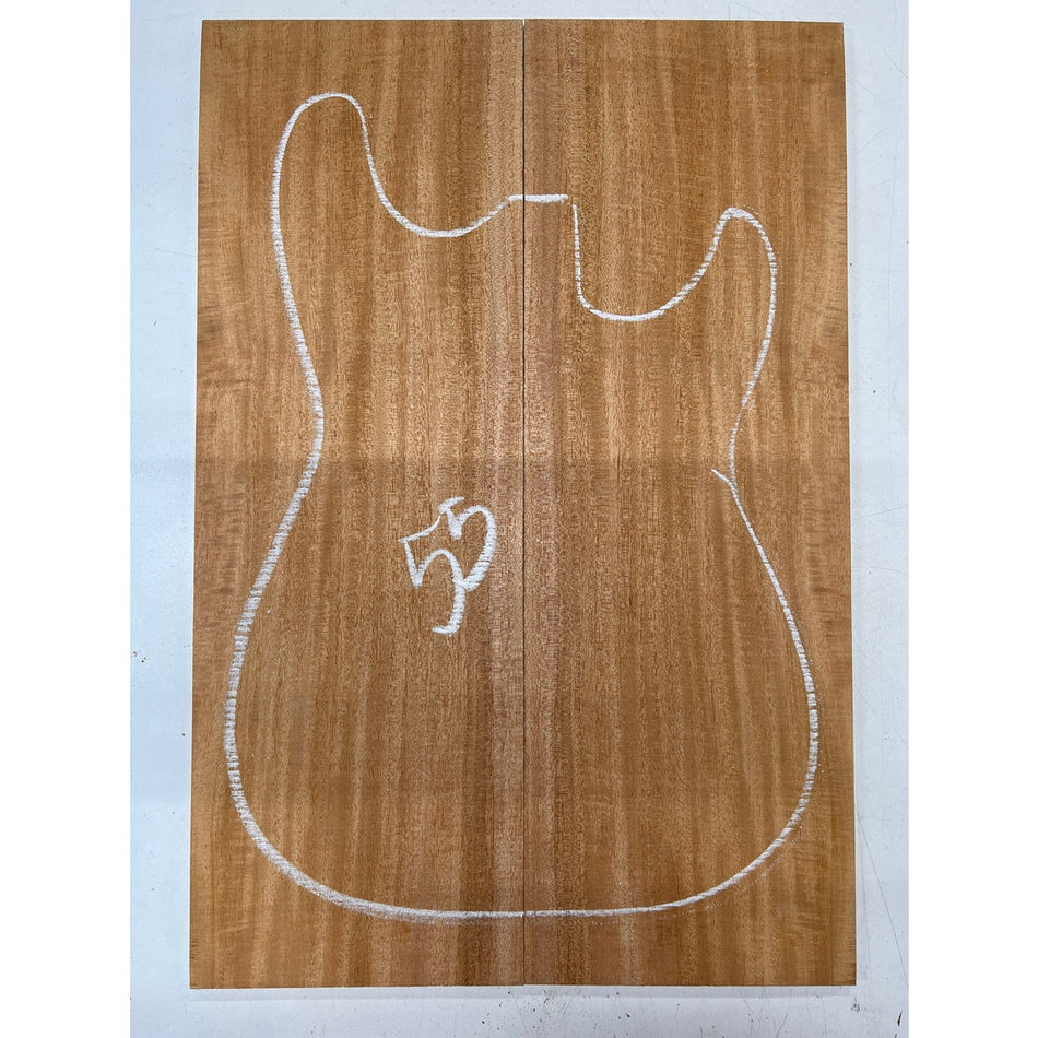 Fijian Honduran Mahogany Bookmatched Guitar Drop Tops 21" x 7-1/4" x 1/4" #55 - Exotic Wood Zone - Buy online Across USA 