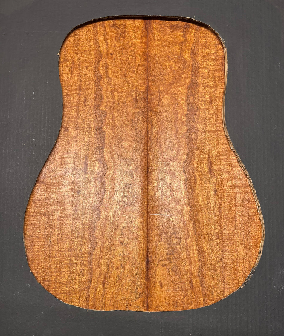 Figured Waterfall Flame Honduran Mahogany Dreadnought Guitar Back Set #510