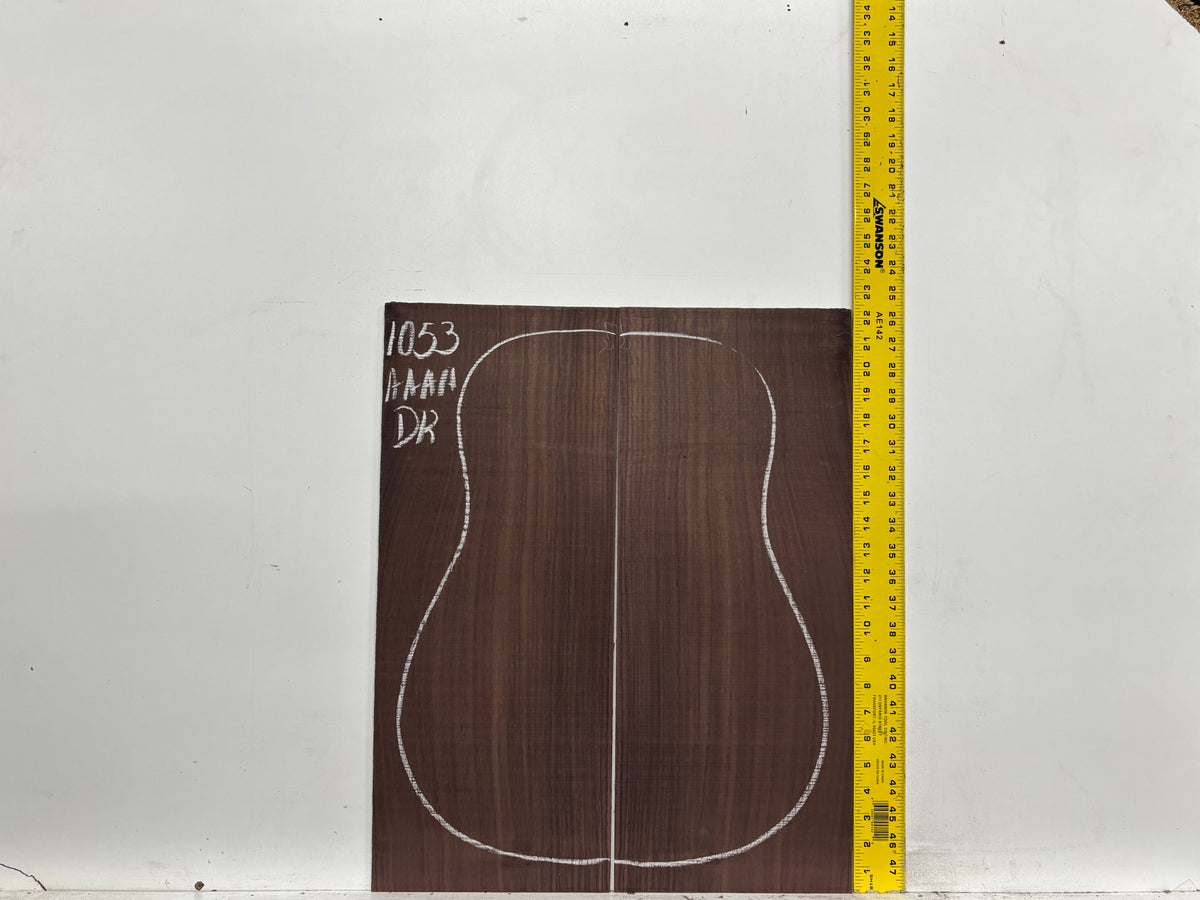 East Indian Rosewood Dreadnought AAAA Grade Guitar Back & Side Set #1053 - Exotic Wood Zone