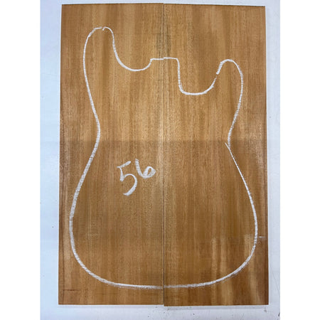 Fijian Honduran Mahogany Bookmatched Guitar Drop Tops 21" x 7-1/4" x 1/4" #56 - Exotic Wood Zone - Buy online Across USA 