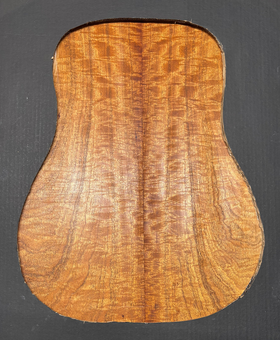 Figured Waterfall Flame Honduran Mahogany Dreadnought Guitar Back Set #511