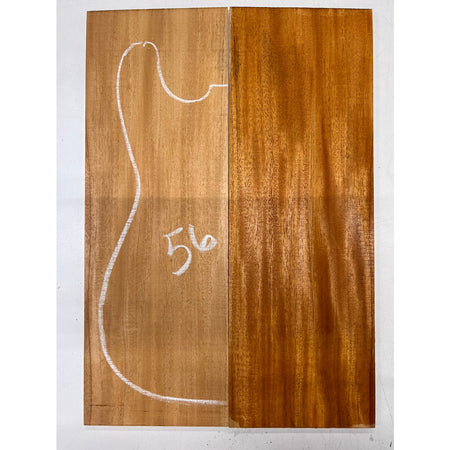 Fijian Honduran Mahogany Bookmatched Guitar Drop Tops 21" x 7-1/4" x 1/4" #56 - Exotic Wood Zone - Buy online Across USA 