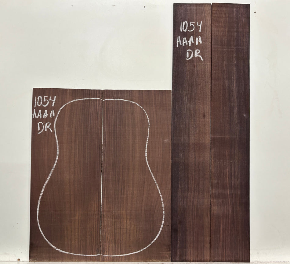 East Indian Rosewood Dreadnought AAAA Grade Guitar Back & Side Set #1054 - Exotic Wood Zone