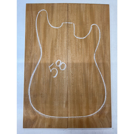 Fijian Honduran Mahogany Bookmatched Guitar Drop Tops 21" x 7-1/4" x 1/4" #58 - Exotic Wood Zone - Buy online Across USA 