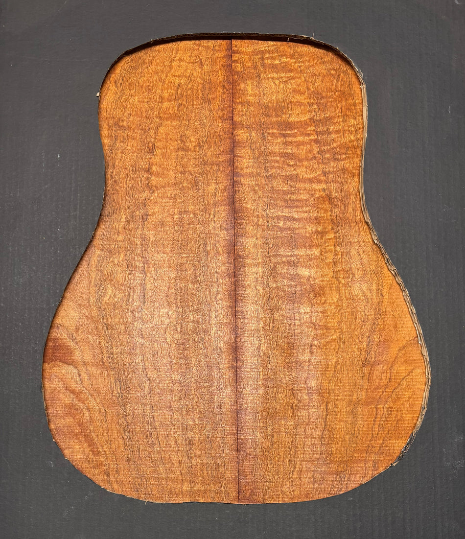 Figured Waterfall Flame Honduran Mahogany Dreadnought Guitar Back Set #514