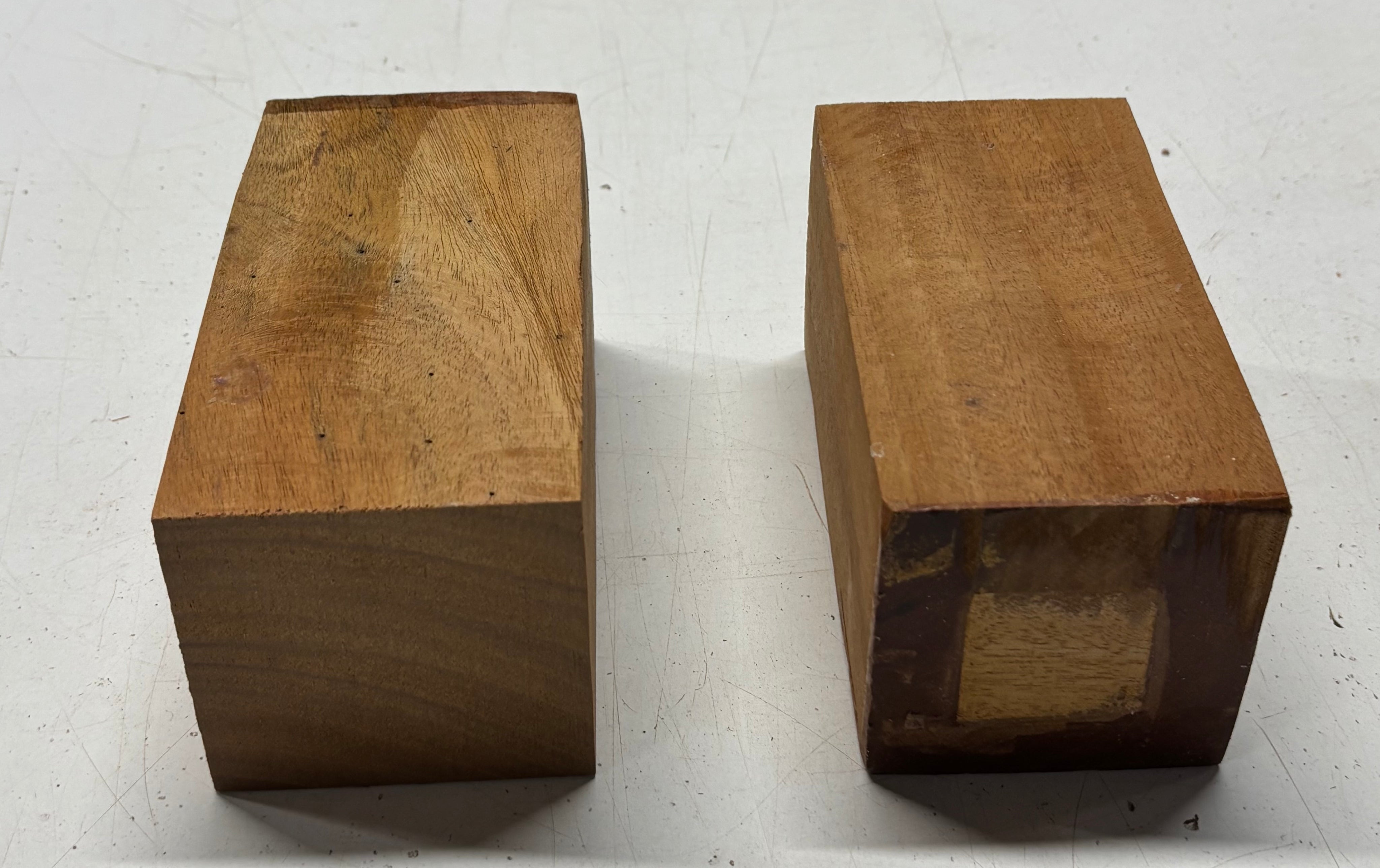 2 Pack, Mahogany Pepper Mill Blanks  5-1/2"x3"x3"#6714 - Exotic Wood Zone