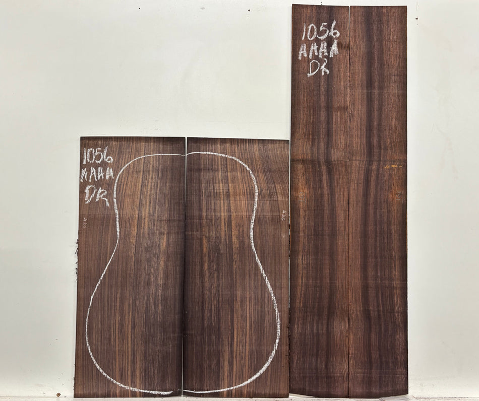 East Indian Rosewood Dreadnought AAAA Grade Guitar Back & Side Set #1056 - Exotic Wood Zone
