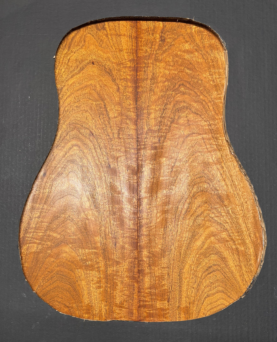 Figured Waterfall Flame Honduran Mahogany Dreadnought Guitar Back Set #516