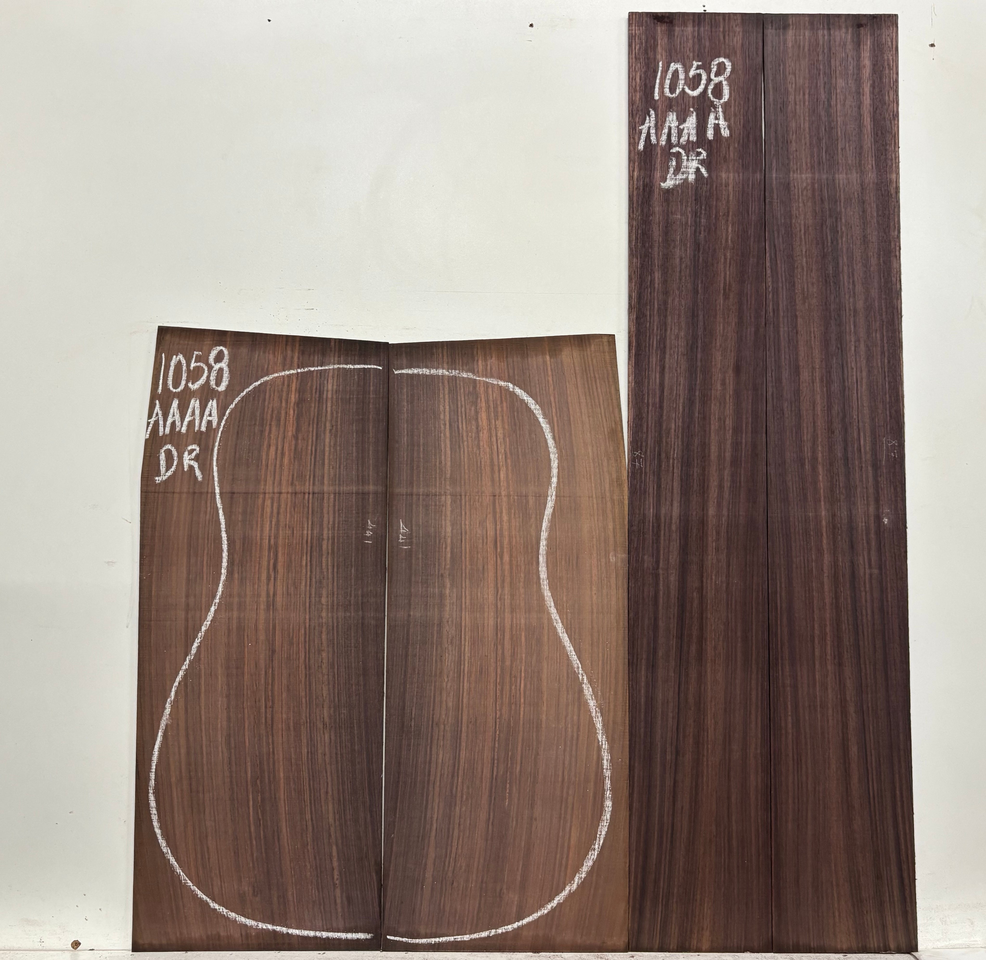 East Indian Rosewood Dreadnought AAAA Grade Guitar Back & Side Set #1058 - Exotic Wood Zone