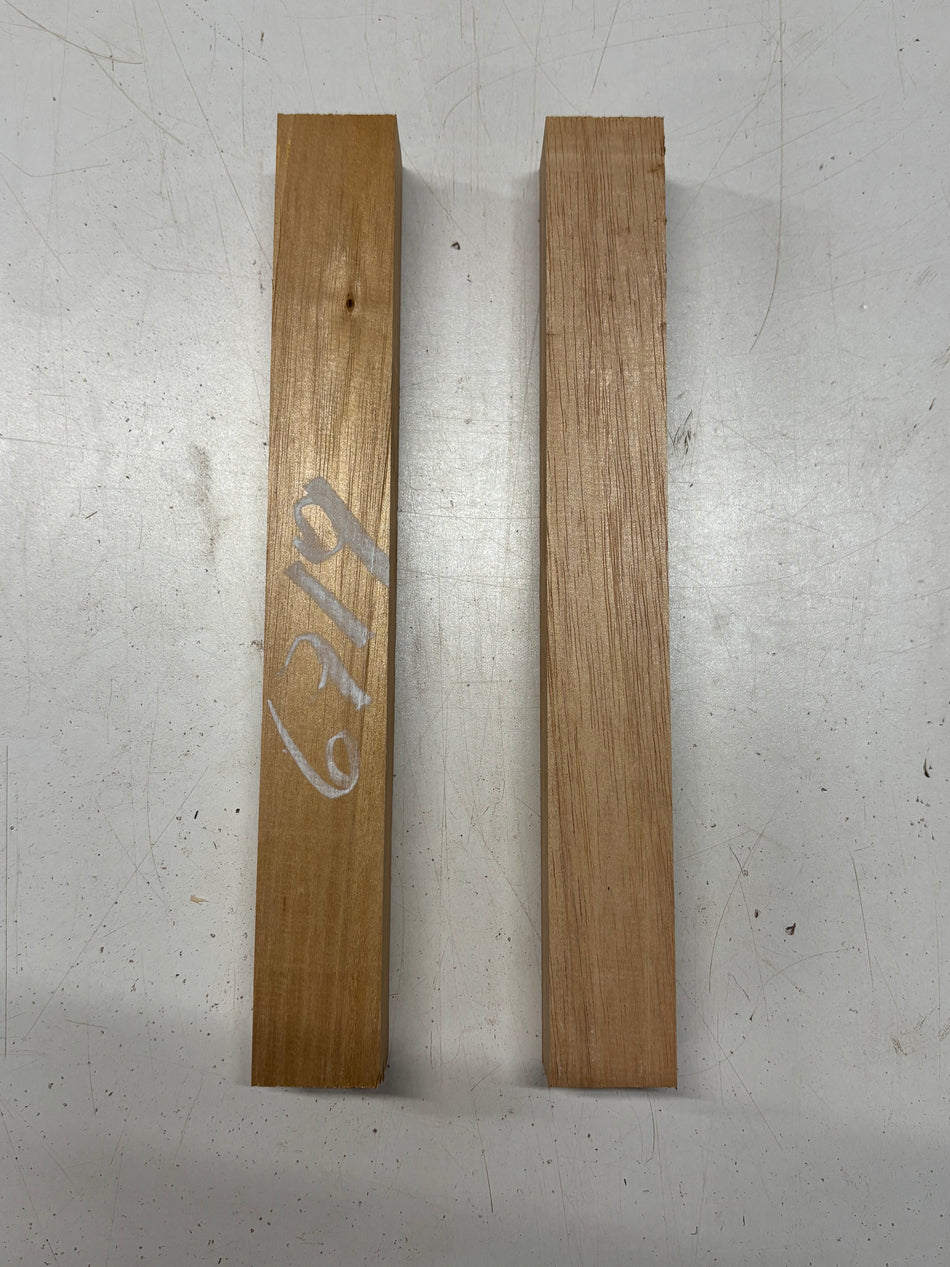 2 Pack, Spanish Cedar Turning Wood Blanks 12"x1-1/2"x1-1/2"#6719
