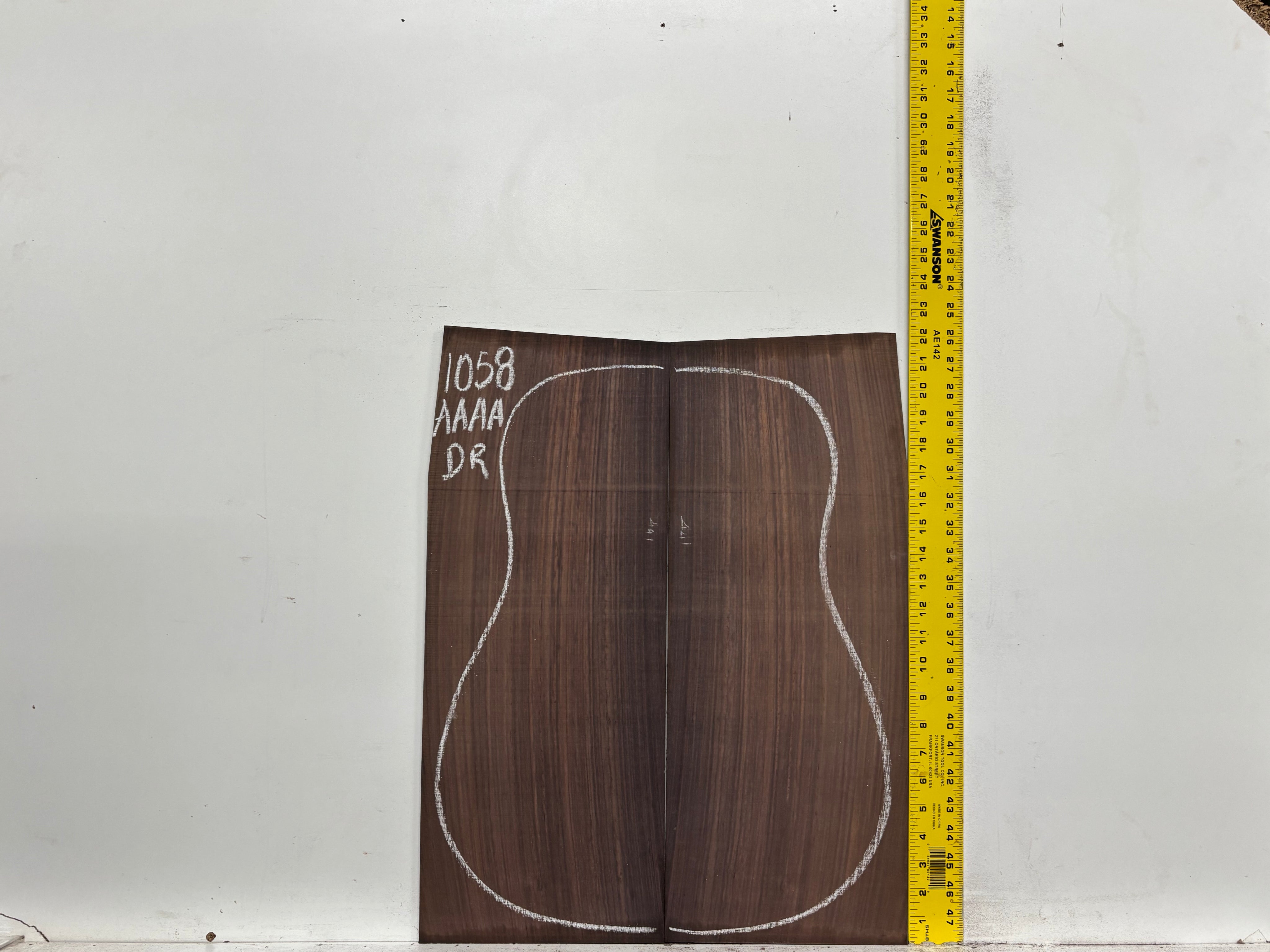 East Indian Rosewood Dreadnought AAAA Grade Guitar Back & Side Set #1058 - Exotic Wood Zone