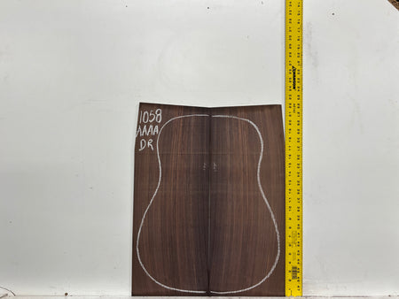 East Indian Rosewood Dreadnought AAAA Grade Guitar Back & Side Set #1058 - Exotic Wood Zone