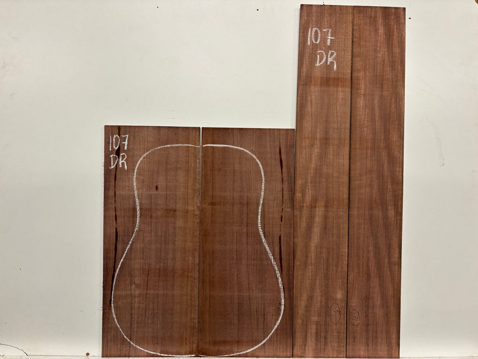 Purpleheart Dreadnought Guitar Back & Side Set #107