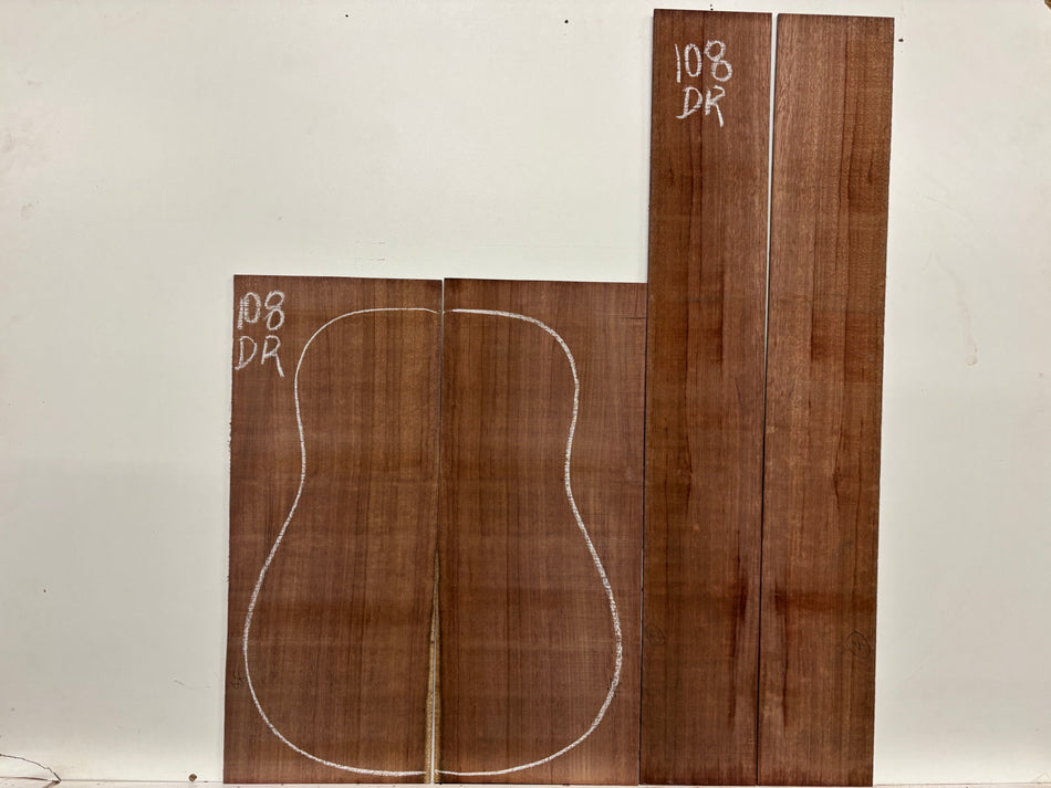 Purpleheart Dreadnought Guitar Back & Side Set #108