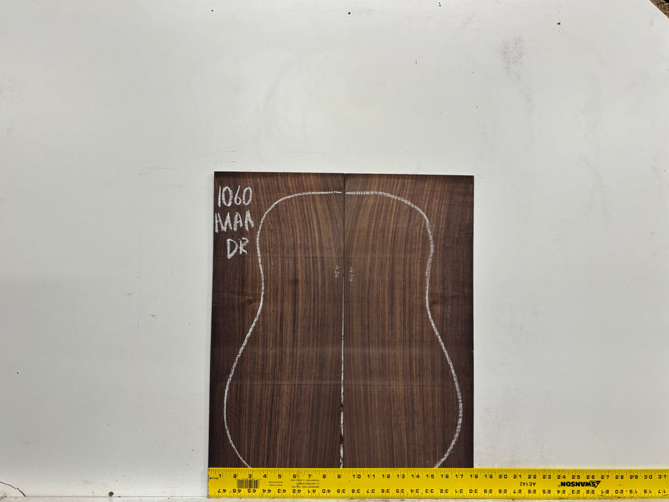 East Indian Rosewood Dreadnought AAAA Grade Guitar Back & Side Set #1060 - Exotic Wood Zone