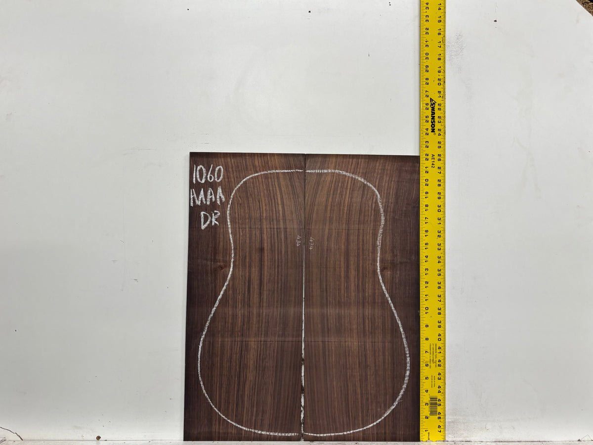East Indian Rosewood Dreadnought AAAA Grade Guitar Back & Side Set #1060 - Exotic Wood Zone