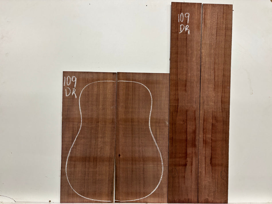 Purpleheart Dreadnought Guitar Back & Side Set #109