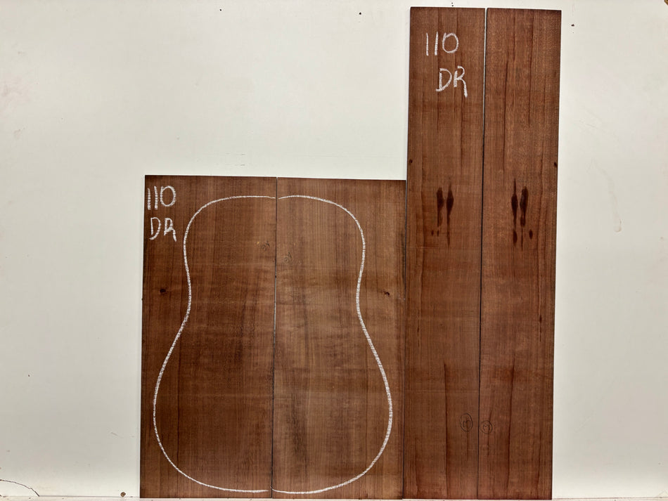 Purpleheart Dreadnought Guitar Back & Side Set #110