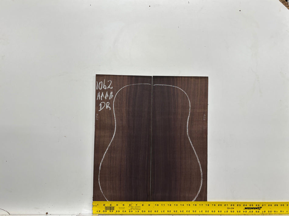 East Indian Rosewood Dreadnought AAAA Grade Guitar Back & Side Set #1062 - Exotic Wood Zone