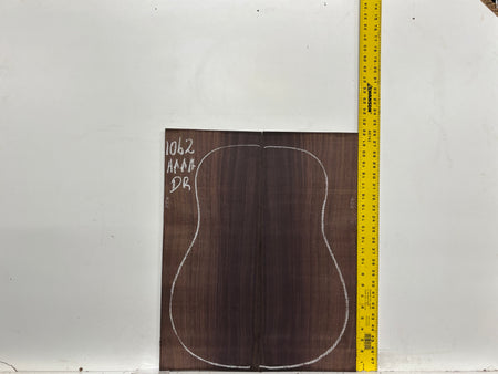 East Indian Rosewood Dreadnought AAAA Grade Guitar Back & Side Set #1062 - Exotic Wood Zone