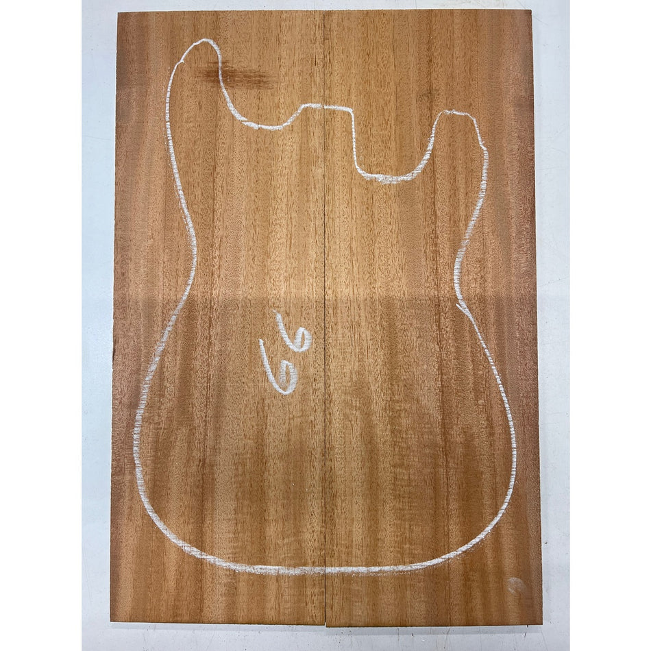 Fijian Honduran Mahogany Bookmatched Guitar Drop Tops 21" x 7-1/4" x 1/4" #66 - Exotic Wood Zone - Buy online Across USA 