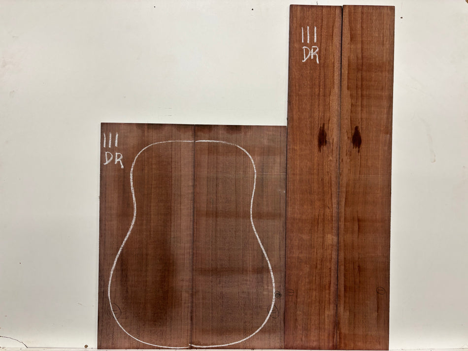 Purpleheart Dreadnought Guitar Back & Side Set #111