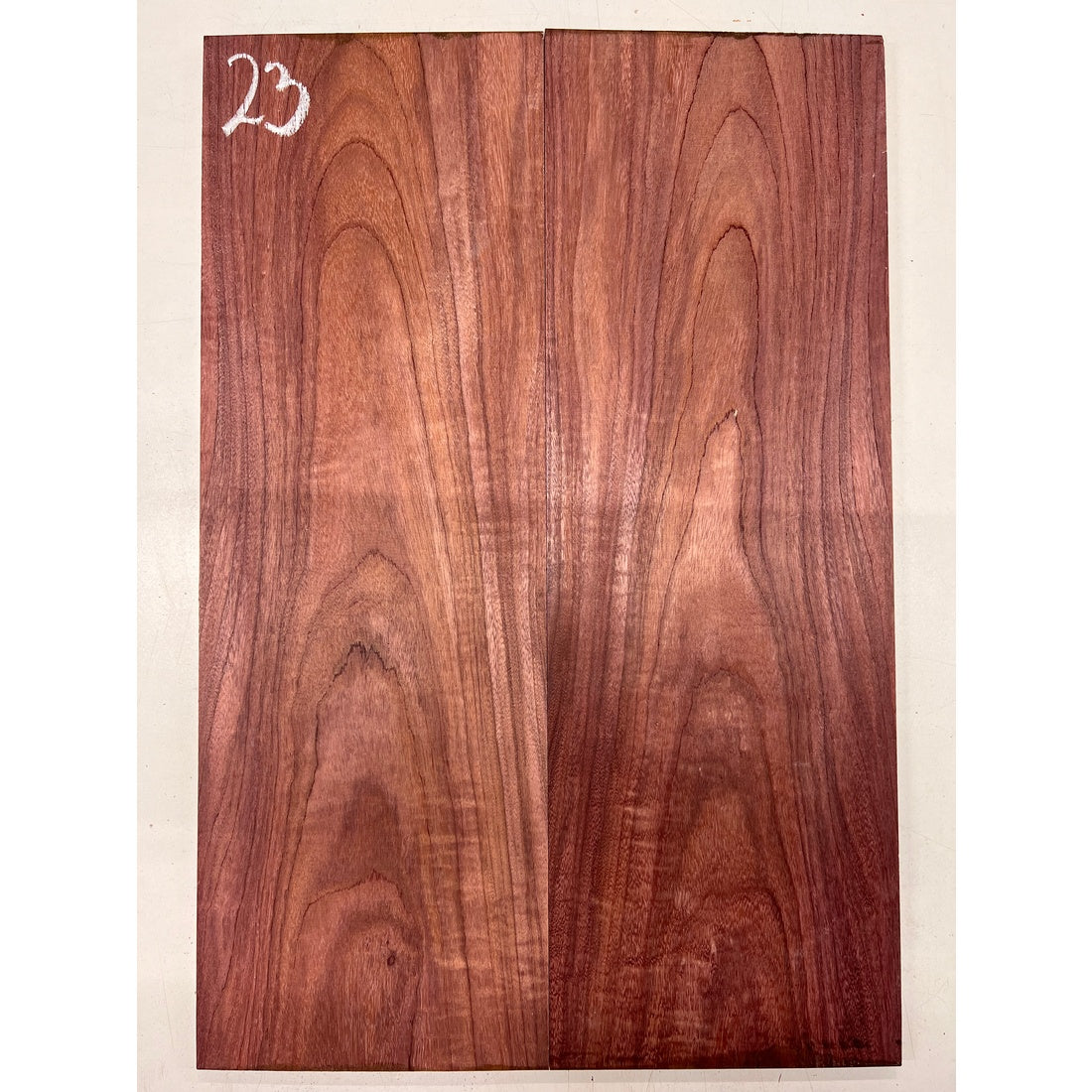 Flame Purpleheart Bookmatched Guitar Drop Tops 21" x 7" x 1/4" #23 - Exotic Wood Zone - Buy online Across USA 