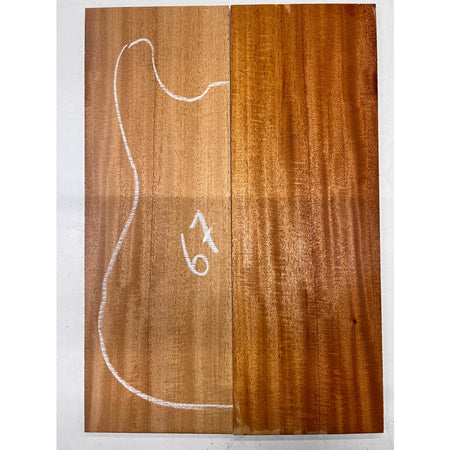 Fijian Honduran Mahogany Bookmatched Guitar Drop Tops 21" x 7-1/4" x 1/4" #67 - Exotic Wood Zone - Buy online Across USA 