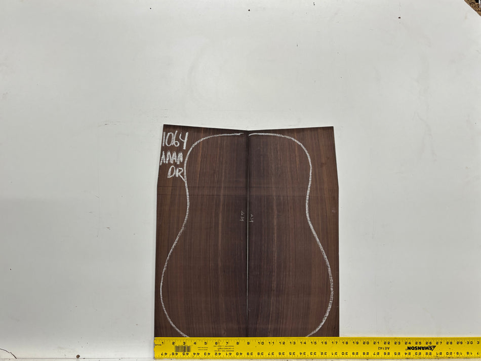 East Indian Rosewood Dreadnought AAAA Grade Guitar Back & Side Set #1064 - Exotic Wood Zone