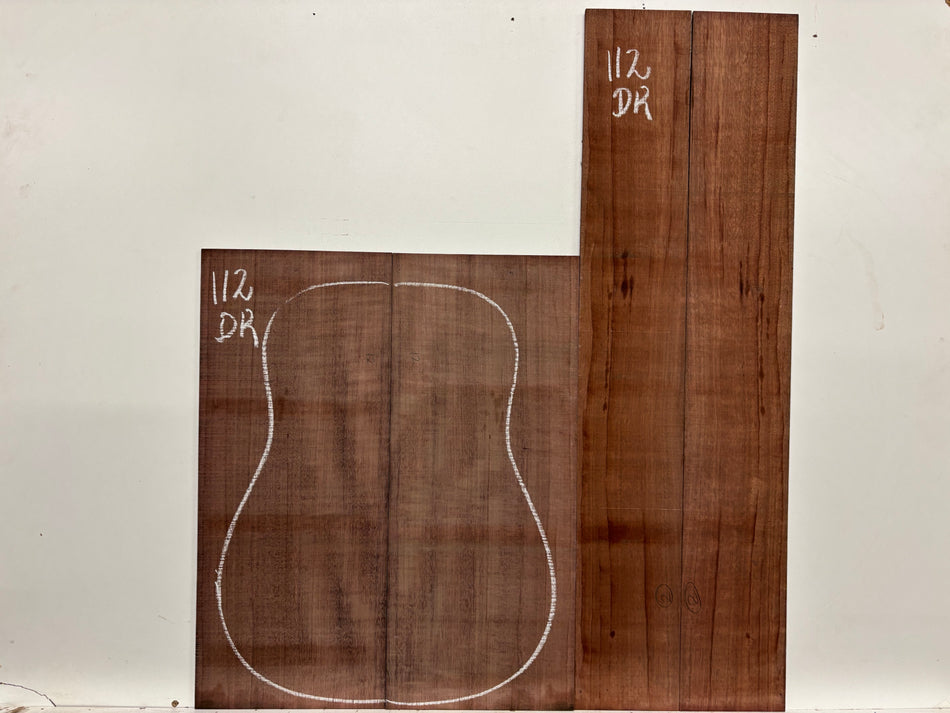 Purpleheart Dreadnought Guitar Back & Side Set #112
