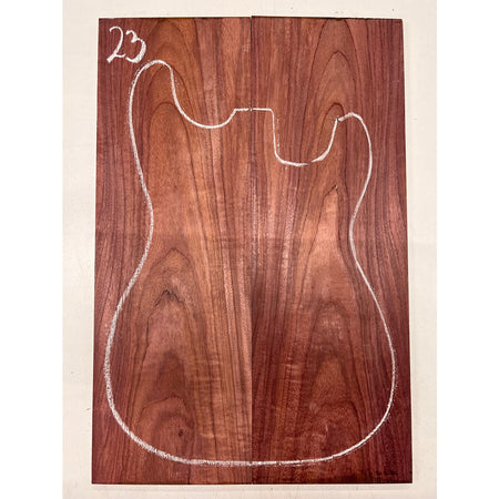 Flame Purpleheart Bookmatched Guitar Drop Tops 21" x 7" x 1/4" #23 - Exotic Wood Zone - Buy online Across USA 