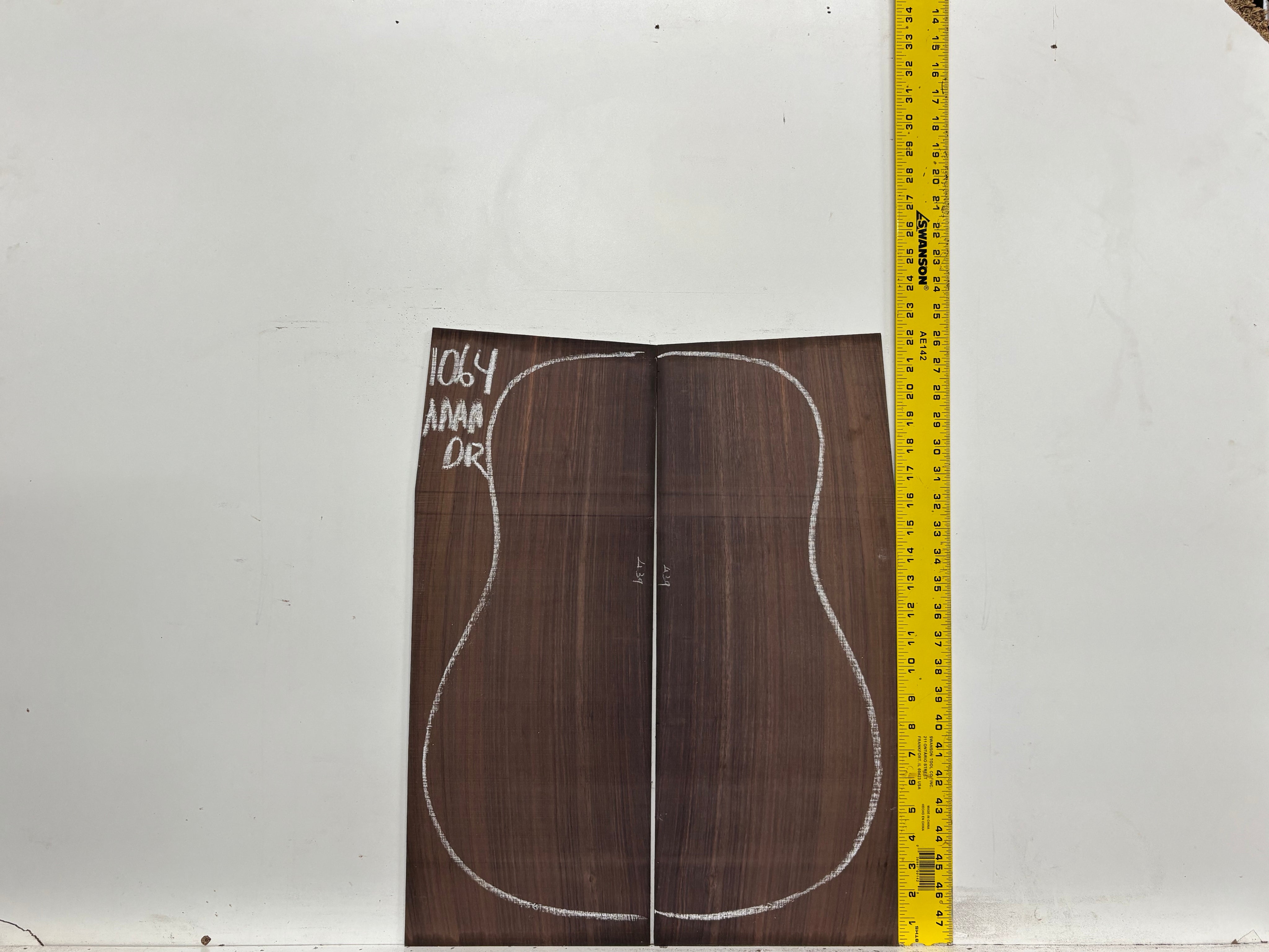 East Indian Rosewood Dreadnought AAAA Grade Guitar Back & Side Set #1064 - Exotic Wood Zone
