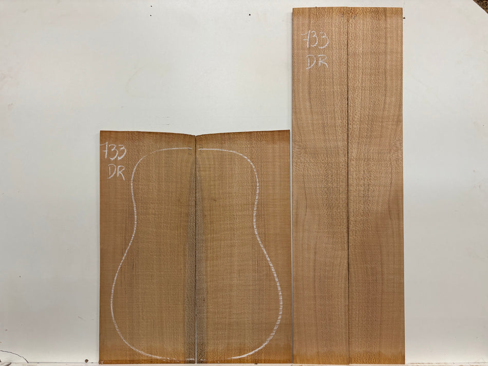 Lacewood Dreadnought Guitar Back & Side Set #733