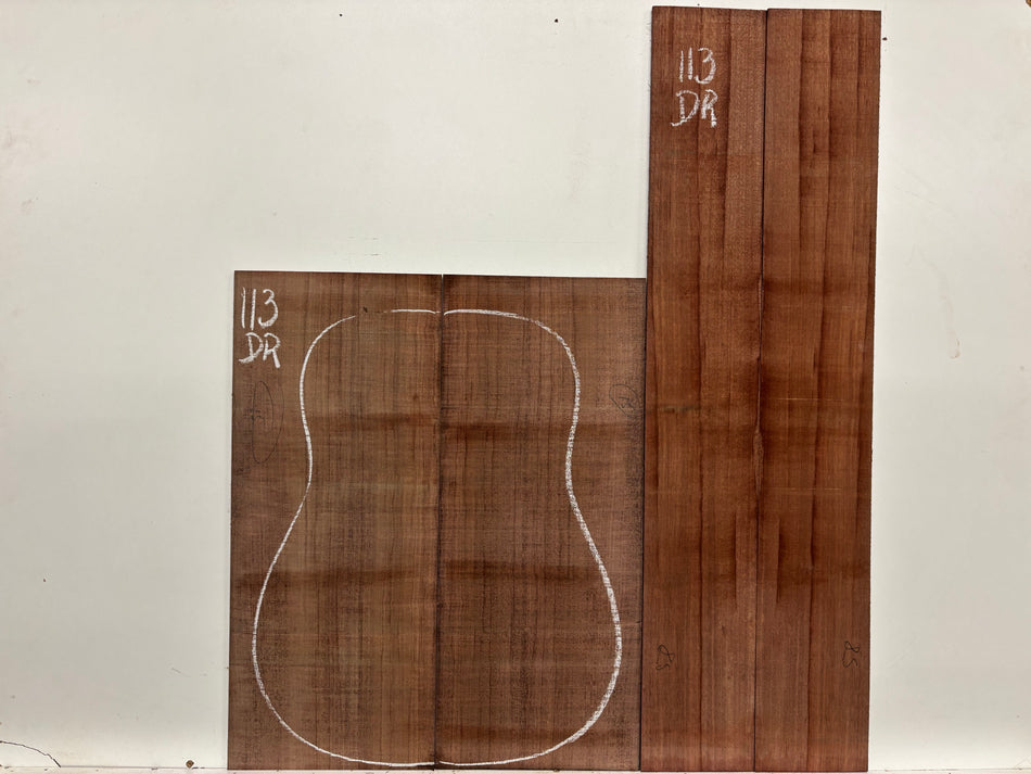 Purpleheart Dreadnought Guitar Back & Side Set #113