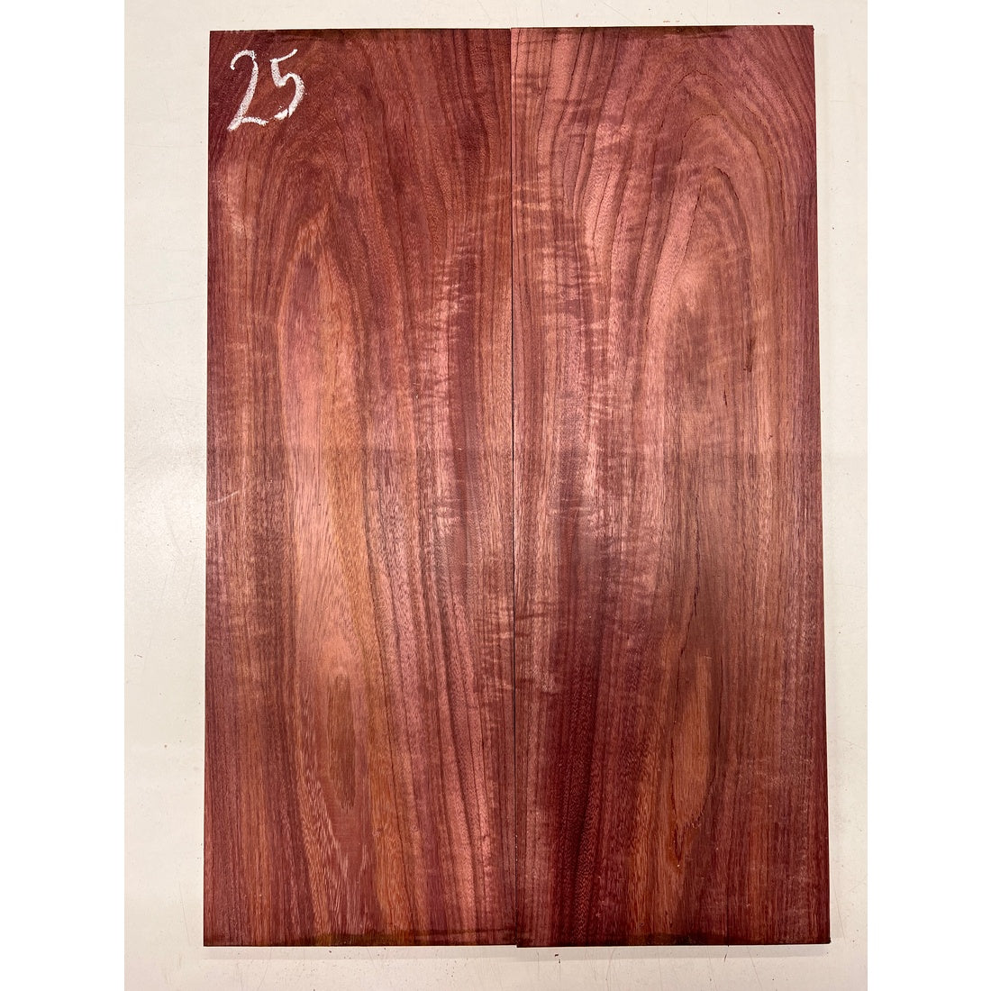 Flame Purpleheart Bookmatched Guitar Drop Tops 21" x 7" x 1/4" #25 - Exotic Wood Zone - Buy online Across USA 