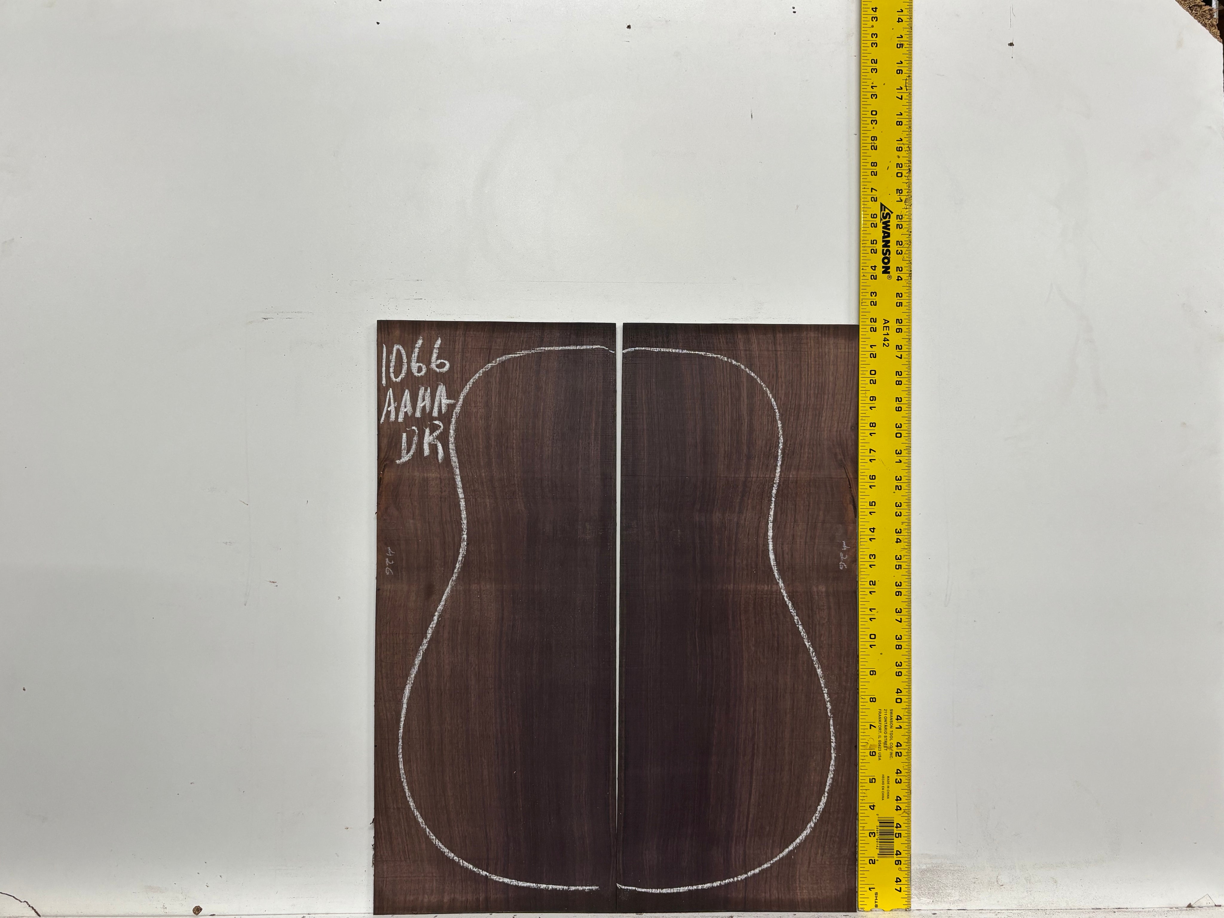 East Indian Rosewood Dreadnought AAAA Grade Guitar Back & Side Set #1066 - Exotic Wood Zone