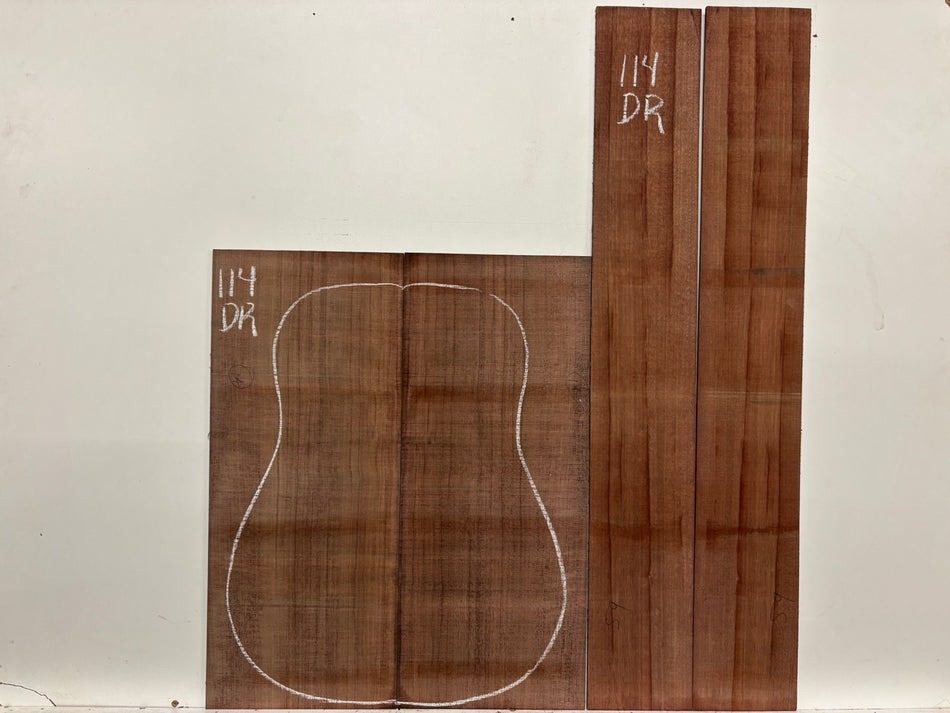 Purpleheart Dreadnought Guitar Back & Side Set #114