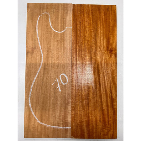 Fijian Honduran Mahogany Bookmatched Guitar Drop Tops 21" x 7-1/4" x 1/4" #70 - Exotic Wood Zone - Buy online Across USA 