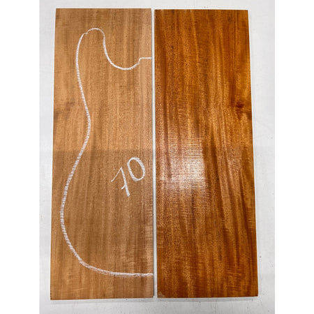 Fijian Honduran Mahogany Bookmatched Guitar Drop Tops 21" x 7-1/4" x 1/4" #70 - Exotic Wood Zone - Buy online Across USA 