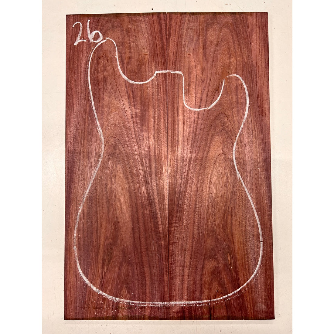 Flame Purpleheart Bookmatched Guitar Drop Tops 21" x 7" x 1/4" #26 - Exotic Wood Zone - Buy online Across USA 