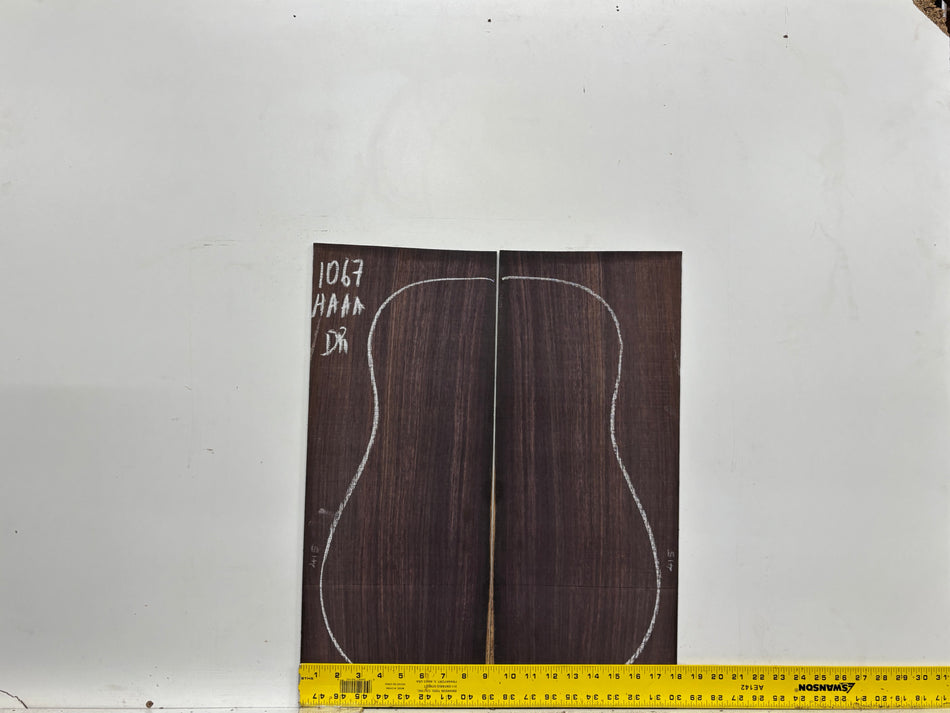 East Indian Rosewood Dreadnought AAAA Grade Guitar Back & Side Set #1067 - Exotic Wood Zone